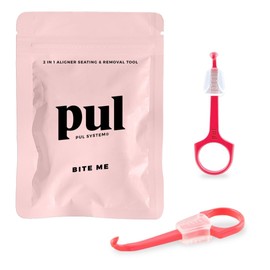 The Pultool - Juego de 2 herramientas de extracción y alineador transparente 2 en 1 para soportes y bandejas extraíbles Invisalign de The Pultool (Rosa, 2 Unidades)