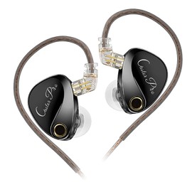KZ Castor Pro Tunable In-Ear Monitor, HiFi Enhanced Bass In-Ear Headphones, Dual Dynamic Driver Gaming Earphones, 2PIN-C Detachable Cable IEM Earphones (No Microphone, Black-3.5mm)