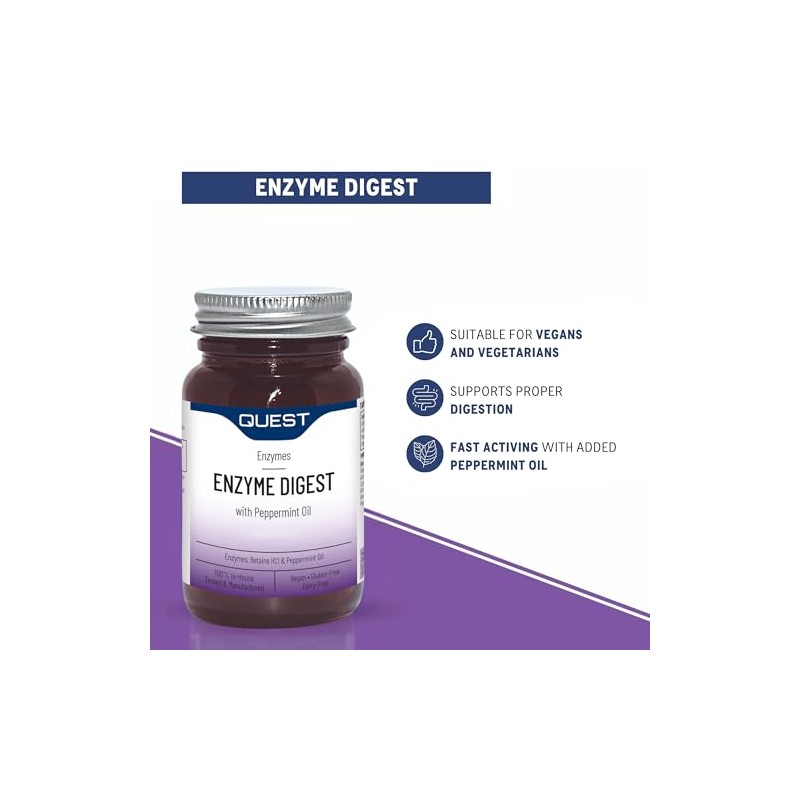 Quest Vitamins Enzymes Digest Digestive Aid Tablets 100g