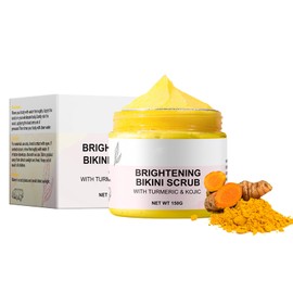 Turmeric & Kojic Body Scrub - Exfoliating Body Scrub - Exfoliator Remove Dead Skin Improve Dark Spots Acne, Natural Deep Cleansing - Exfoilating and Brightening Body Exfoliator for Bikini Area
