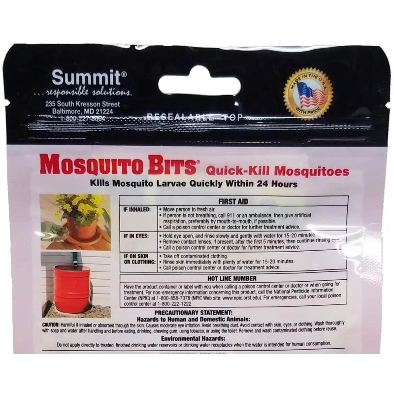 Summit 116-12 Quick Kill Mosquito Bits 8-Ounce Covers 2,000 sq.