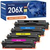206X 206A Toner Cartridges 4 Pack High Yield M283fdw N283cdw