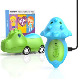 Inspireyes Dinosaur Kids Walkie Talkies 2 Pack, Toys for Boys Girls Age 3 to 5 7, 48H Playtime, Fun for Home or Yard, T-Rex Rechargeable Gift Birthday Christmas Camping Toddlers