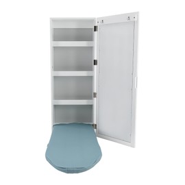 Undercat Wall-Mounted Ironing Board Cabinet, Folding Built in Ironing Board with Dressing Mirror & Storage Cabinet, for Home Laundry Room Apartment Dorm