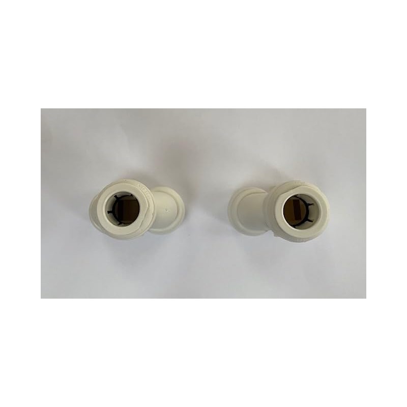 2 x John Guest PPM2312W White Polypropylene 12mm Push Fit