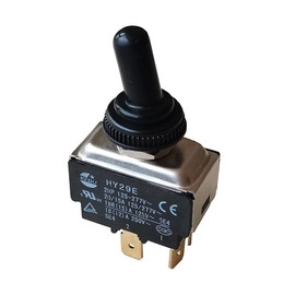 1Piece KEDU HY29E Toggle Switch with Silicone Protection Cover ON-Off DPST 2HP 20/15A 125/277V 18R(15) A 125V 18(12) A 250V 5E4 CE