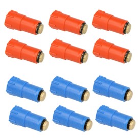 Construction Plug Set 1/2 Inch with Brass Thread and Zero Ring Seal Red & Blue 12/20/50/100 Pieces (Pack of 12)
