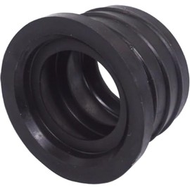 (Pack of 2) Black 1.57" x 1.26" (40 x 32 mm) Rubber Sleeve for Drain Pipe, Pipe Rubber Connector, Pipe Adaptor, Rubber Reducer