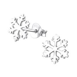 Snowflake Earrings Sterling Silver Christmas