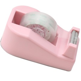 WELSTIK Dispensador de Cinta de Oficina de Escritorio Base Antideslizante, para Embalaje En Oficina, Restaurante, Floristería, Pastelería,Rosado Macarrón Rosa