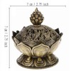 Vientiane Lotus Shaped Incense Burner Mini Metal Aromatherapy Holder Incense