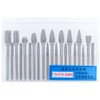 Eyech 20Pcs Double Cut Tungsten Carbide Carving Bits Rotary Burr