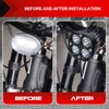 BILLFARO Upgraded Motorcycle Headlight Front Headlamp Bright Lamp,Plug N Play