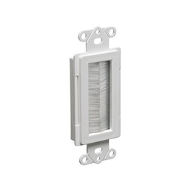 Arlington Industries CED135-1 Cable Entry Device with Brush-Style Opening, 1-Gang, White, 1-Pack