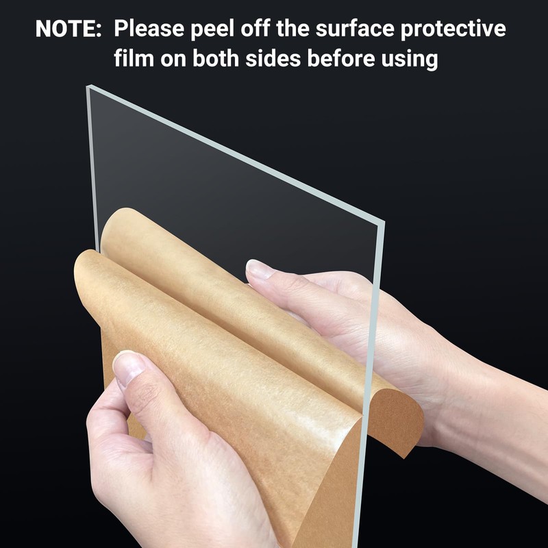2 Pieces 20” x 24” Clear Acrylic Sheet Plexiglass -
