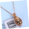 TEHAUX Hollowed-Out Waterdrop-Shape Pendant Pelelith Necklace Essential Oil Pendants Aromatherapy