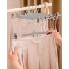 Pack of 10 Clothes Hangers, 30 cm Metal Trouser Hangers,