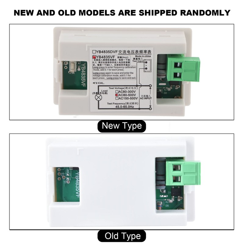 Generator Dual Display LED Digital AC Voltmeter Frequency Meter Testing