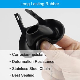 Hibbent 2-Inch Toilet Flapper Replacement Compatible with American Standard 7381129-200.0070A Universal Flapper and Chain with Float for 2-Inch Flush Valves