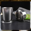 Cosmeria Folding Cups, 2 Pieces Stainless Steel Collapsible Cup with