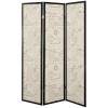Coaster Wood Three Panels French Script Room Divider in Espresso