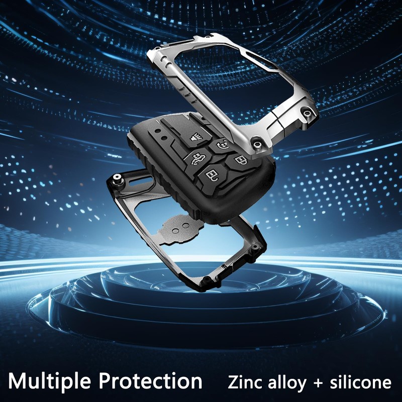 Cavlobe Zinc Alloy Key Fob Cover,Keychain,Full Protection Car Key Case
