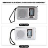Portable Pocket Radio AM/FM Classic Elegant Design Silver Grey Battery