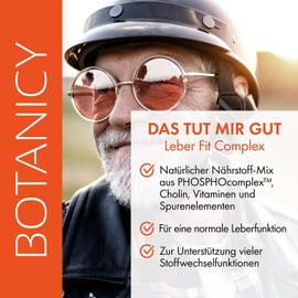 Leber Fit Complex, High-dose Complex from the Brand Raw Material Phospho Complex, incl. Silymarin, Vitamins and Minerals, Very Good Bio-availability (60 Capsules, Monthly Pack)