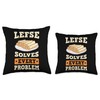 Lefse Norwegian Bread Recipe Maker Flatbread Rolling Throw Pillow