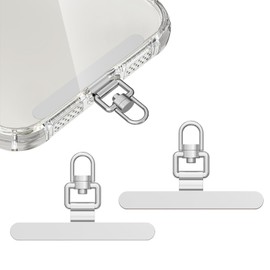 Heptour Smartphone Strap Holder, Ultra Thin, 0.01 inch (0.2 mm), Anti-Floating Design, Stainless Steel, Thin, Durable, Compatible with All Models, No Charging Interference, Fall Prevention, Lost