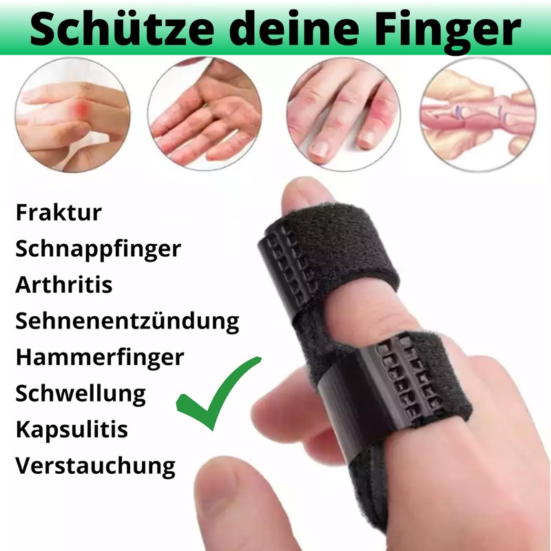 Finger Splint Adjustable for Snap Fingers, Tendinitis, Arthritis or Fracture