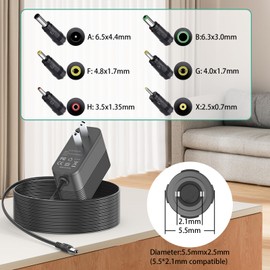 15V 1A Power Supply Charger Cord for Peak 450A 500A 600A 800A 1000A Car Battery Charger Jump Starter, AC Adapter Compatible with Beatit, Schumacher, Tacklife, Gooloo, DBPower DJS50 Jump Starters