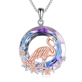 YAFEINI Phoenix Necklace Sterling Silver Phoenix Pendant Necklace with Crystal Bird Necklace Phoenix Bird Jewellery Gifts for Women Girls, Sterling Silver