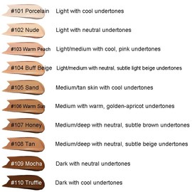 Phoera Full Coverage Foundation Soft Matte Oil Control Concealer 30 ml Flawless Cream Smooth Long Lasting 24HR (103 Warm Peach)