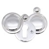 Victorian Keyhole Covered Escutcheon for Front Doors 35mm Polished Chrome