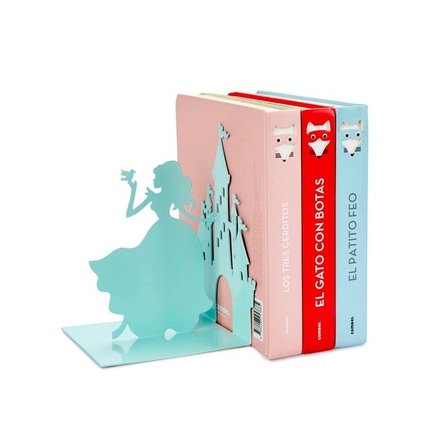 Balvi Fairy Tale Turquoise Bookends Inspired by Cinderella's Tale, A Princess and