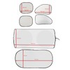 LST Sun protection parasol, 6 pieces, window cover, front, back,