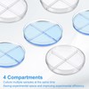 PATIKIL 90mm/3.5 Inch Plastic Petri Dishes with Lids, 4 Compartments