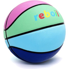 REBOILPHASE Premium Grip Rubber Basketball (Size 3~7)- Youth Basketballs, Kids Basketball, Small Basketball, Basketball Gift-(Size 7,Multi-Color)