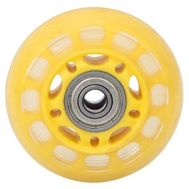 Accesorios Para Ruedas de Skate Rueda de Repuesto Para Equipaje Pu Amarillo Con Carro de Equipaje Con Rodamiento 608Zz Accesorios Para Patines 64X24X8MmCojinetes lisos esféricos