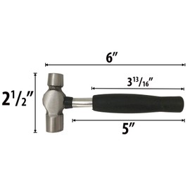 HAWK 6 Inch Ball Peen Hammer, 4 Oz.