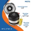 PRV Motorcycle Bullet Tweeter 2.25" Short Horn 120 Watts 4