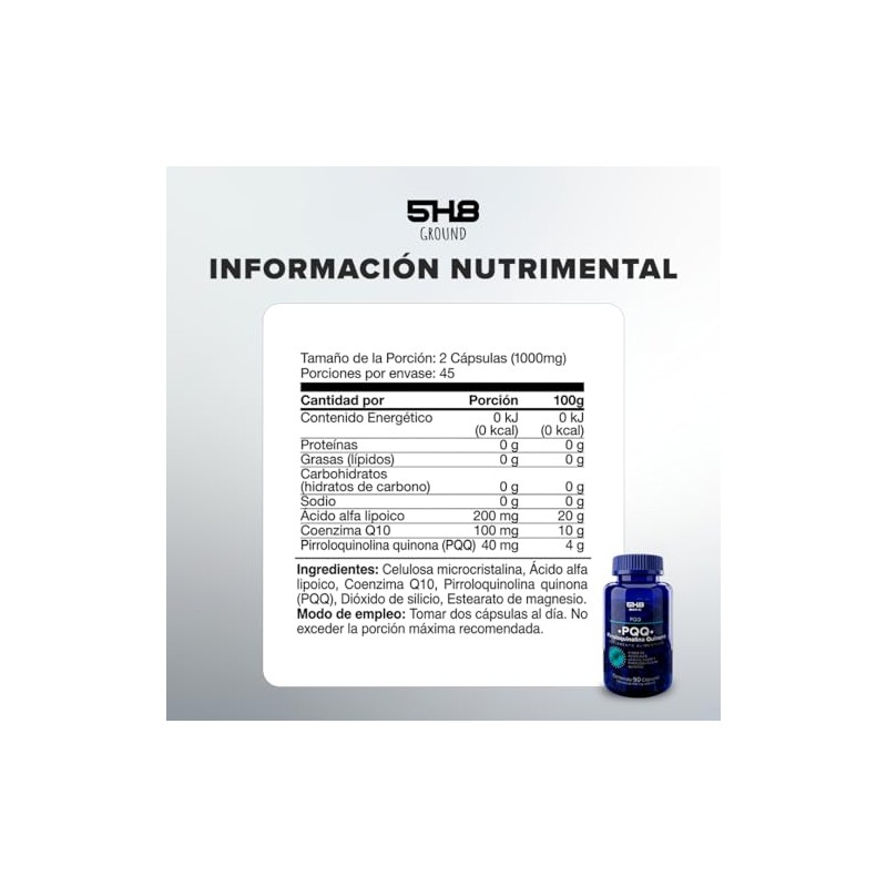 Pqq, Coq10 y Acido Alfa Lipoico - Energia Celular -