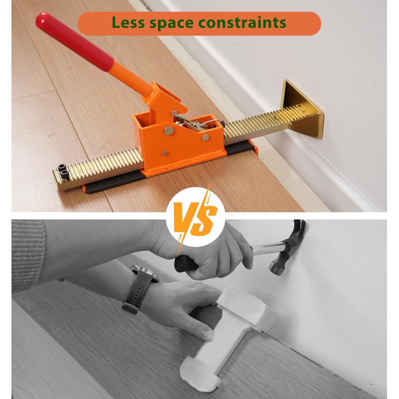 Hardwood Flooring Jack Installation Tools - Heavy Duty Ratcheting Flooring