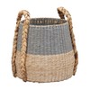 Household Essentials Cattail and Paper Terra Basket, Natural and Gray