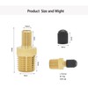 4Pcs Schrader Valve 1/4Inch NPT Male Brass Schrader Valves with
