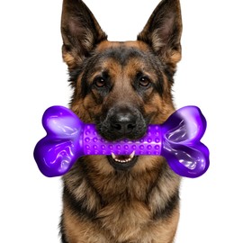 Tough Dog Toys for Aggressive Chewers: Bacon Flavored Indestructible Dog Toy for Large Dogs, Aggressive Chew Toys for Large Breed, Keeps Dogs Busy