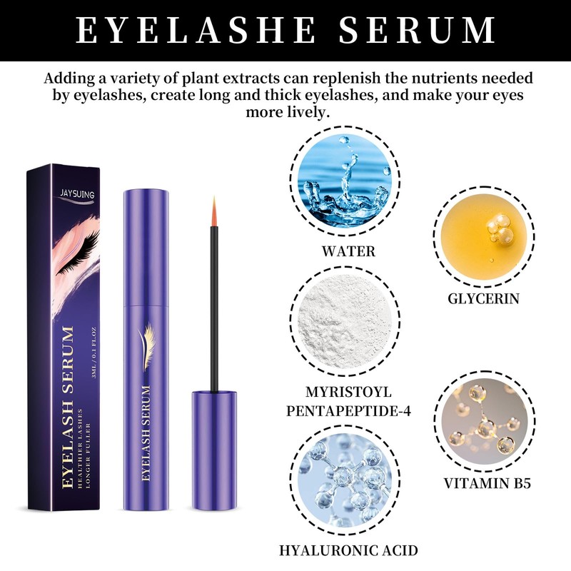 Eyelash Serum, Mild Lash Serum, Easily Absorbable, Plant Extract, Nutritious