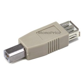 Monoprice USB 2.0 Type-A Female to Type-B Male Adaptor - Passive, Beige