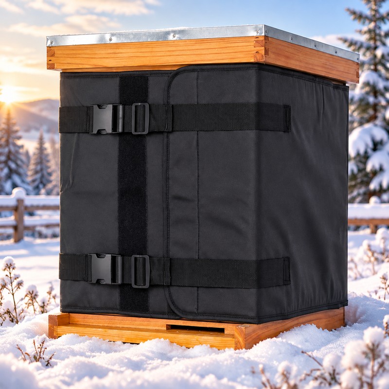 Winter Beehive Wrap for 2 Deep Boxes – Adjustable 600D